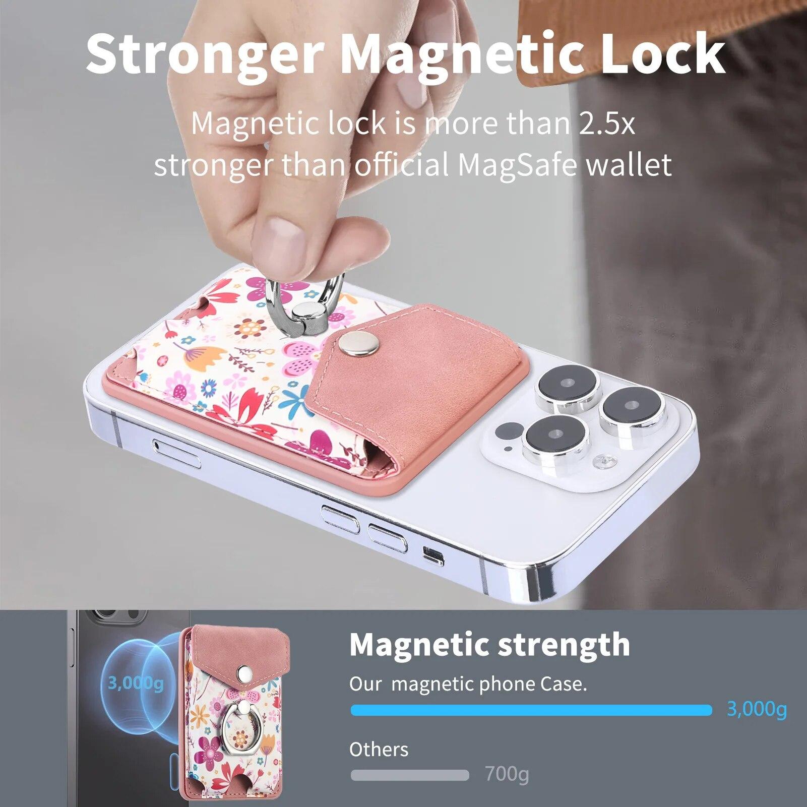 Для IPhone 15 Pro Max 14 Plus 13 12 11 Магнитный Magsafe Сильная сумка для карточек — фото 4