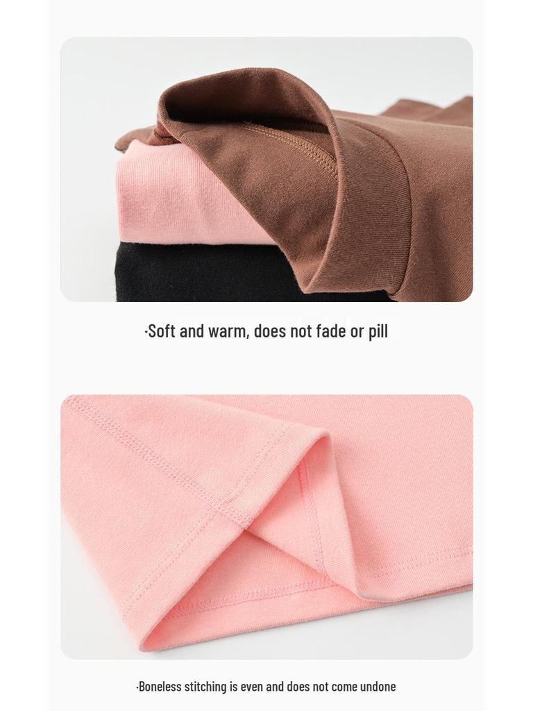Shengte Shi Kids' Cotton Base Layer Warm Turtleneck Top for Fall/Winter