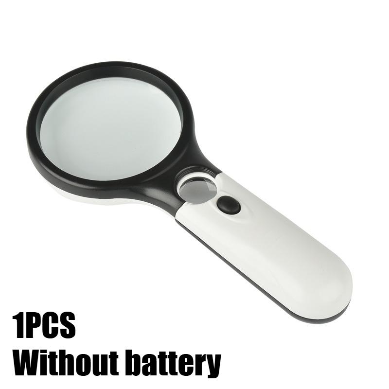 Handheld Magnifying Glasses With Light LED Illuminated Magnifier With 3X/45X High Magnification for Elderly Reading