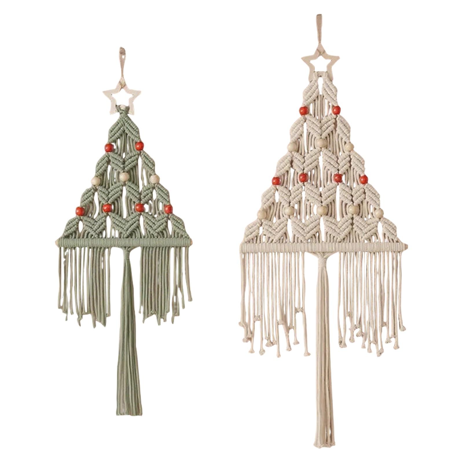 

Рождественский DIY Ручной работы Хлопковая веревка Плетение Рождественская елка Материал Пакет, Украшение для рождественской вечеринки, Хлопковая веревка Рождественская елка One Size