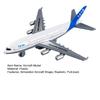 Simulation Aircraft Model Realistic Pull-back Passenger Airplane Toy Desktop Aircraft Figurine Ornament Kids Boys Collectible