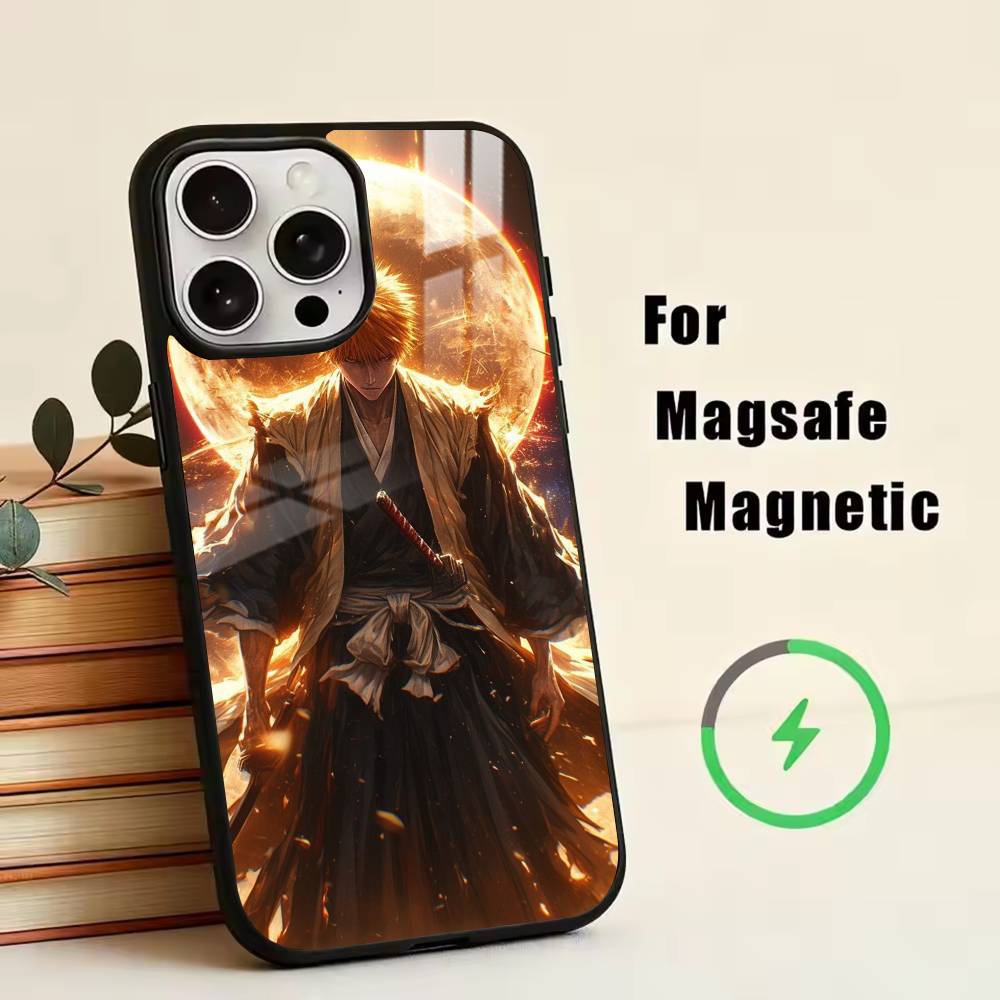 Anime Bleach Kurosaki I-Ichigo Phone Case For iPhone17,16,15,14,13,12,11 Plus,Pro Magnetic For Magsafe Wireless Charging