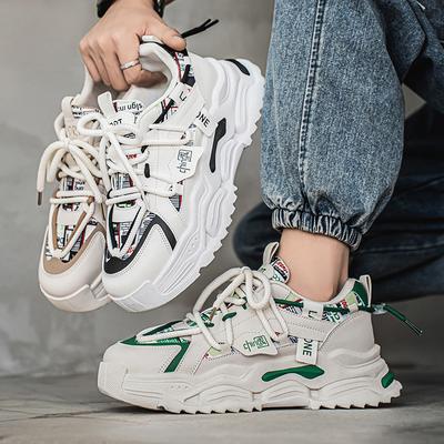 Neue Mode Herren Vier Jahreszeiten Bequeme Dicke Sohle Schuhe Studenten Männlich Jungen Trend Atmungsaktive Lässige Lauf-Sneaker mit weicher Sohle