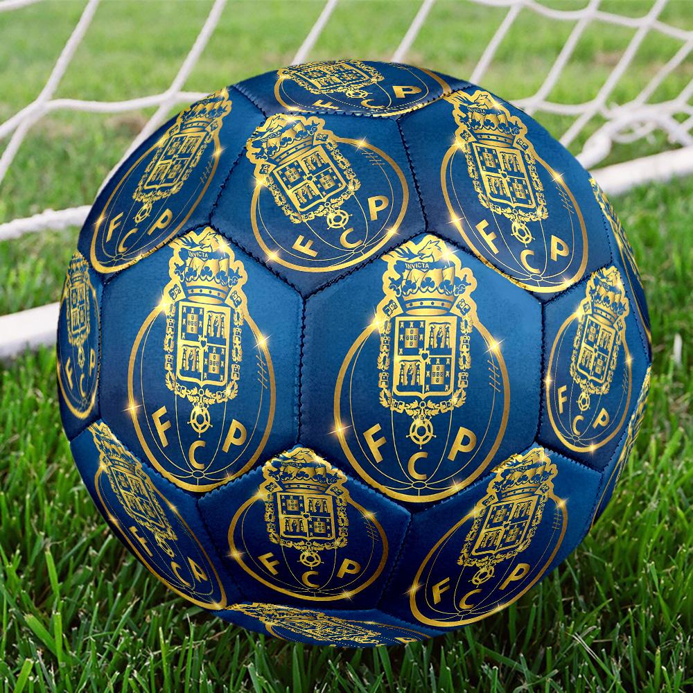 Porto Portugal  Indoor Soccer Ball Colorful All Ages Machine Stitched PVC Competition Ready Durable High-Bounce SIZE 5 Football.