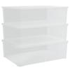 VidaXL Boîtes de rangement en plastique 3 pcs 25 L empilables 154988