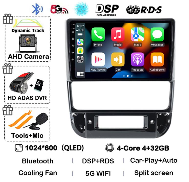 Android 14 Carplay Auto 4G+WIFI Car Radio For Peugeot 406 1995-2005 Multimedia Stereo Video Player GPS Navigation Audio QLED DSP