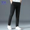 ROMON Men's Ice Silk Straight Casual Pants