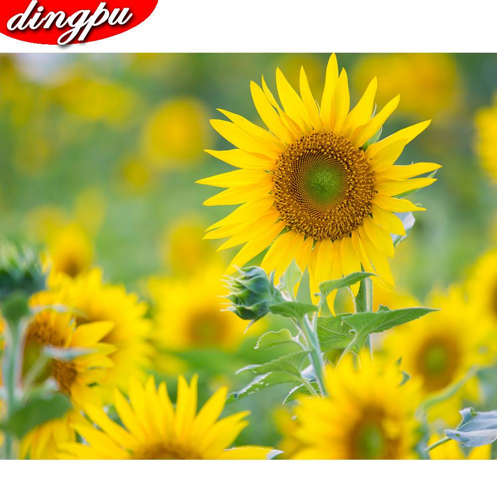 DINGPU Full Round Drill 5D DIY Diamond Painting "Flower " Embroidery Cross Stitch 5D Home Decor Gift