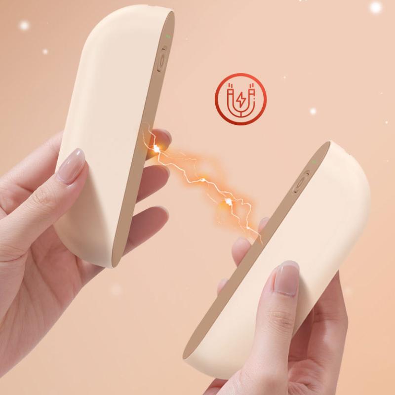 2-In-1 Magnetic Rechargeable Hand Warmers Electric Portable Handwarmers Long Lasting Safe Heating Warmer Pocket Heater