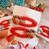 2 stücke Weihnachten Kinder Gummibänder Scrunchies Mädchen Socke Pinguin Haarnadel Nette Clips Hearwear Dekoration Koreanische Haar Zubehör