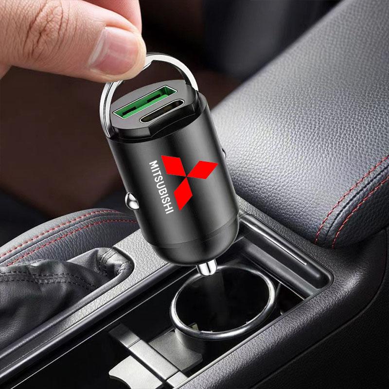 Car Charger 12-24V Lighter Fast Charging Adapter Car USB Type C Charger For Mitsubishi Pajero Outlander XL Montero Lancer Triton l200 Galant