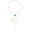 Bohemian Colorful Dripping Oil Flower Necklaces for Women Girls Simple Vacation Pulling Collarbone Necklaces Jewelry Accessories