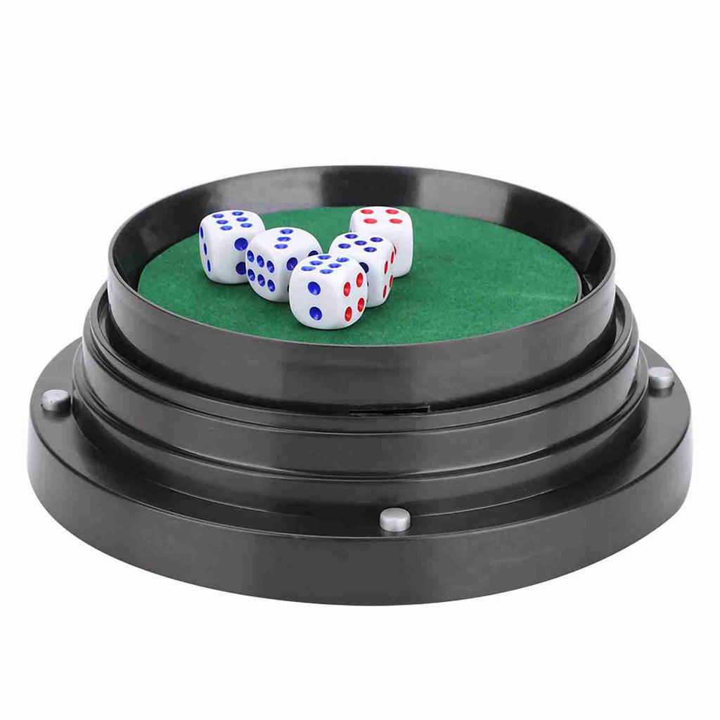 Dice Roller Cover KTV Pub Bar Transparent Plastic Cover Automatic Dice Roller Cup Anti Trap Black
