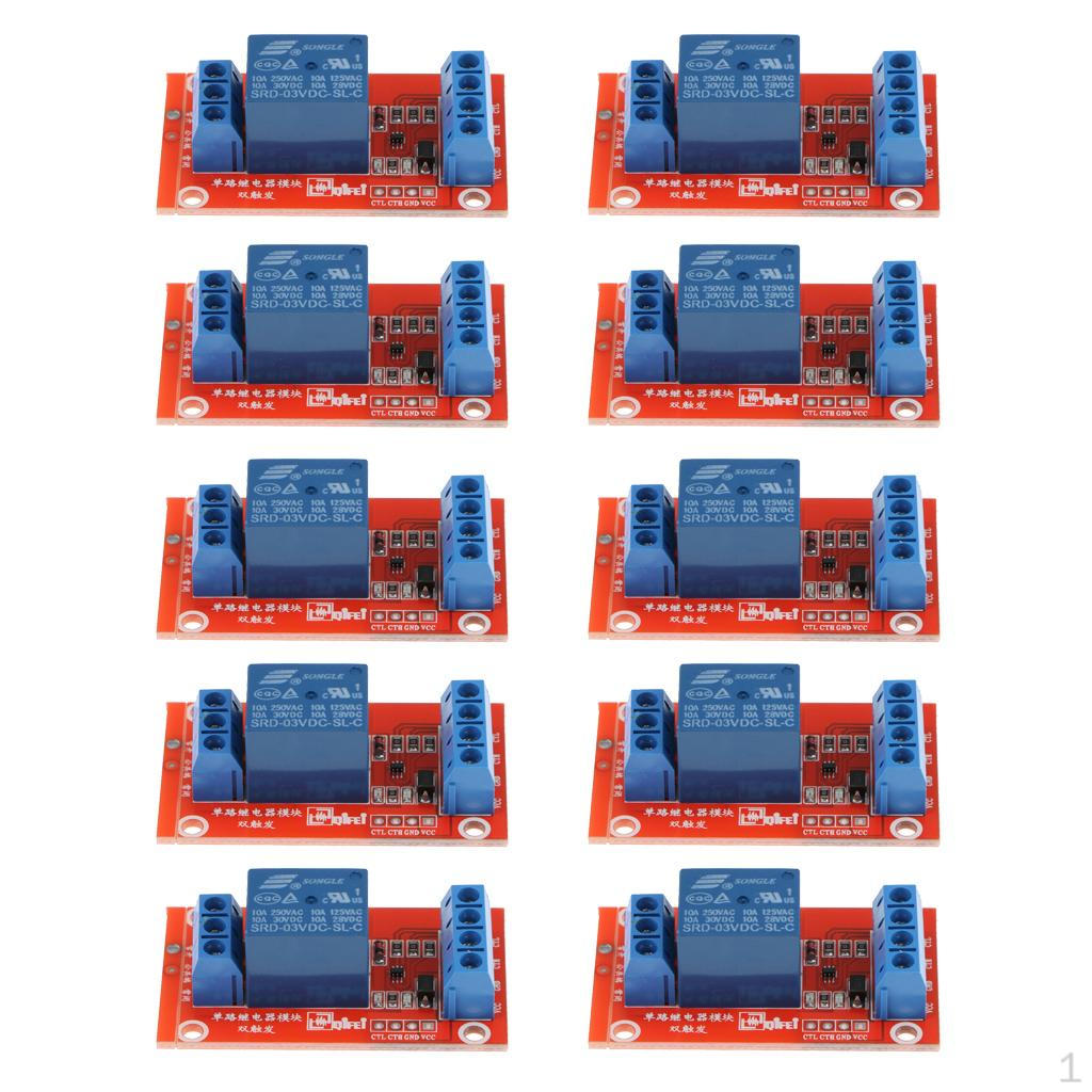 

10pcs 1 Channel DC 3V Relay Module with Optocoupler Expansion Board for , 8051, AVR, PIC, DSP, ARM,