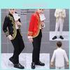 Royalty Prince Child Halloween Costume Boy Gold Flower Cospaly Clothes King