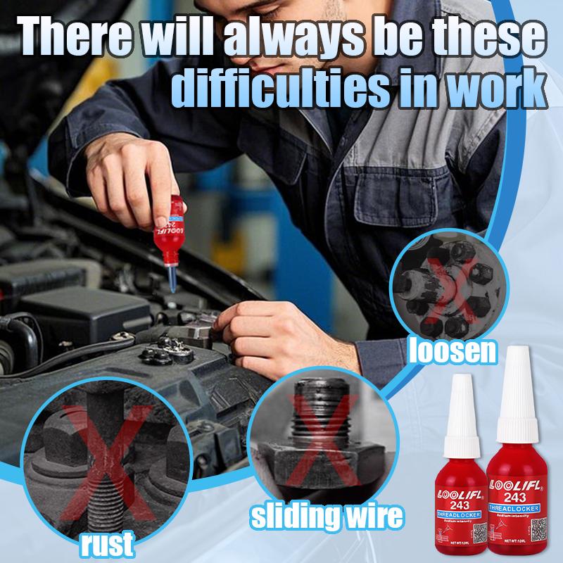 243 Thread Lock Blue Medium Strength Locking and Sealing Nuts Bolts Fasteners and Metal Can Prevent Loosening and Leakage Thread Lock3