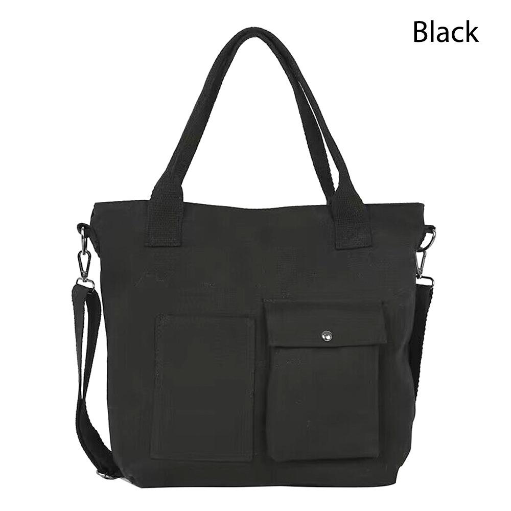 New Canvas Shoulder Bag Shopping Bag Large Capacity Crossbody Bag Purse Reusable Large Beach Bag Ladies
