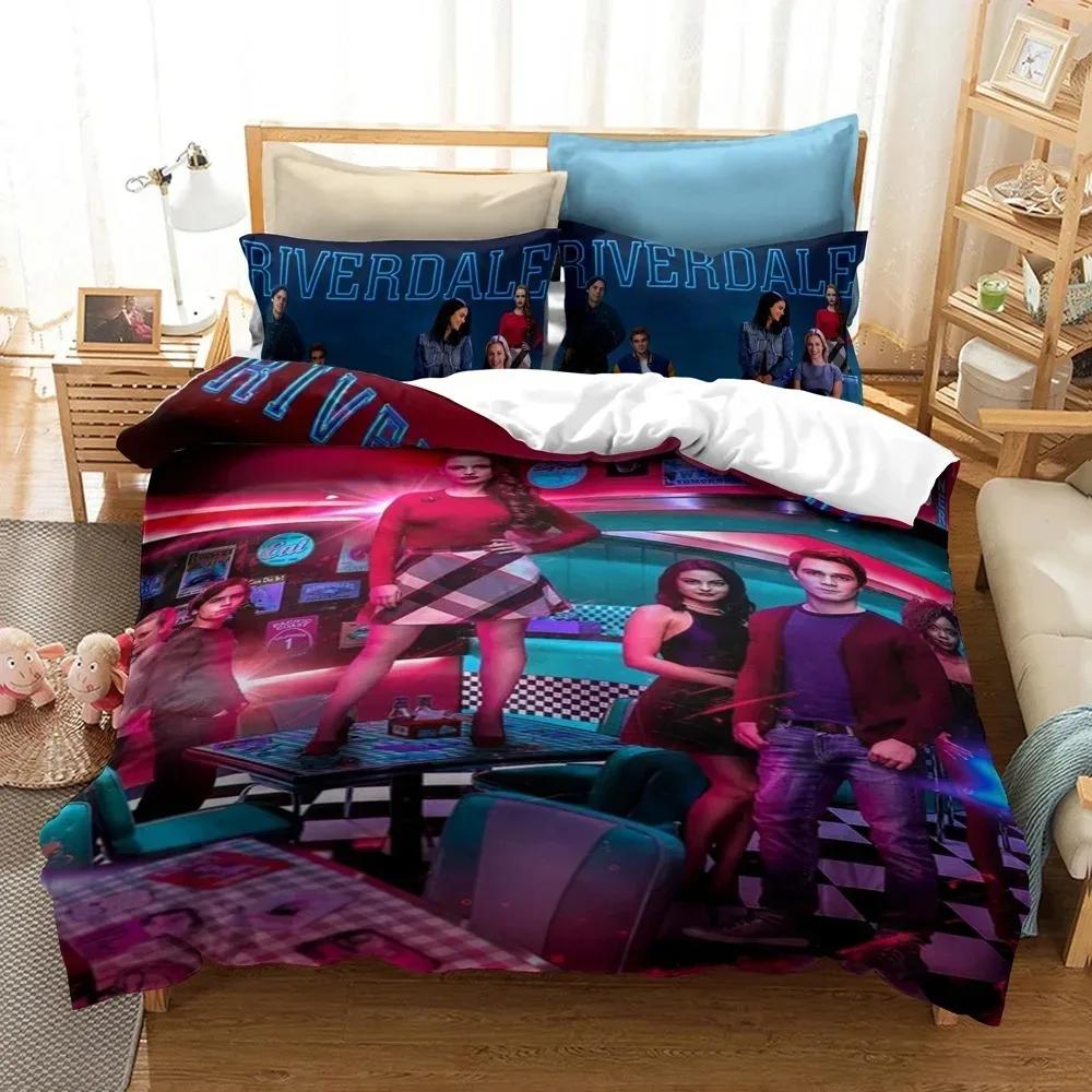 Lisabridal South Side Serpents Riverdale TV Bedding Set Boys Girls Twin Queen Size Duvet Cover Pillowcase Bed Kids Adult