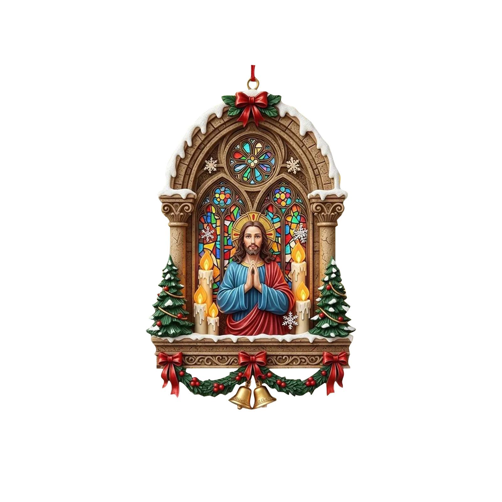 

Christmas Pendant Christmas Tree Decoration Pendant 2D Flat Acrylic One Size