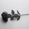 Gothic Style Artificial Black Rose Flowers Pure Black Fake Rose Flower  Wedding Home Party Decor