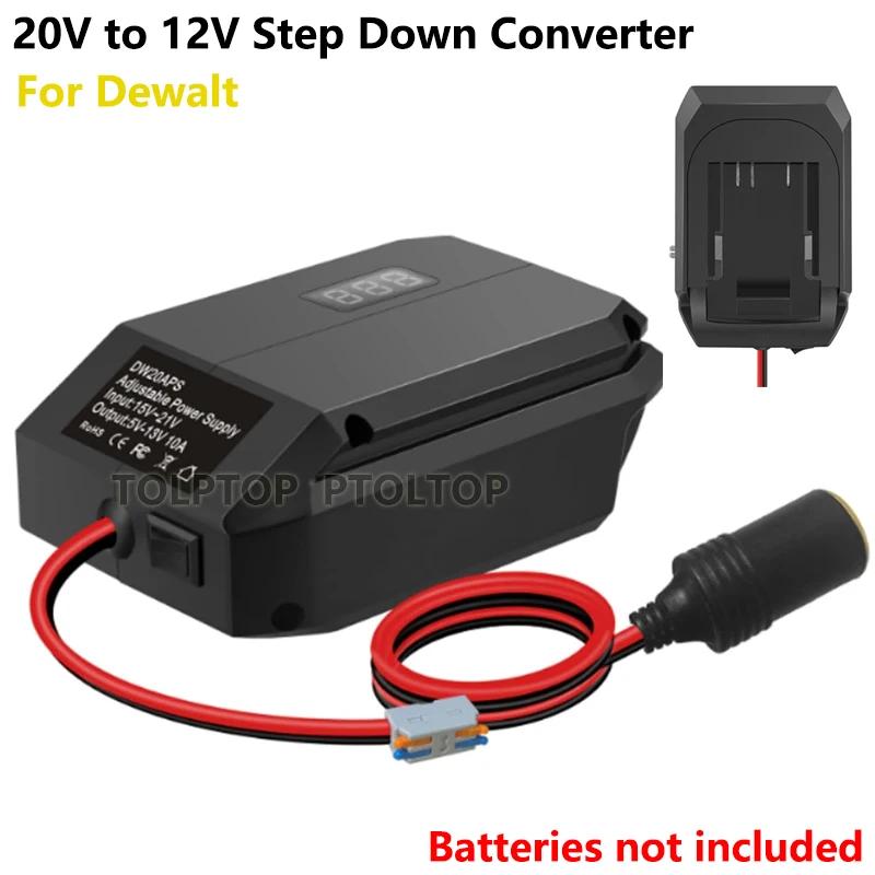 18V To 5-13V Step Down Converter For Makita/Dewalt/Milwauke/Bosch/Einhell 18V Battery Cigarette Lighter Adapte Voltage Regulator