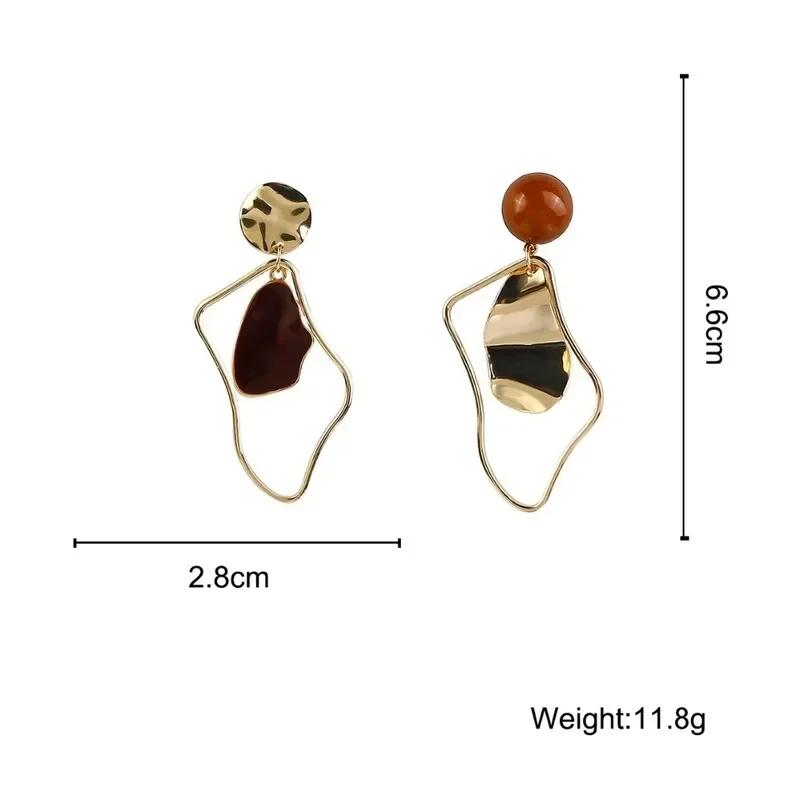 Metal Irregular Drop Women Earrings Geometric Statement Earrings Fashion Jewelry Wedding Accessories Pretty Lady Earring Decor