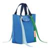New LONGCHAMP Le Pliage Re Play Canvas With Leather Trim Canvas Bag, One Shoulder Handbag Regular Women's Blue 10203HCC127