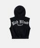 Badblood Mystic Patch Sleeveless Zip-Up Hoodie - Washed Black