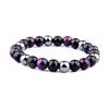 Rockyu Bracelet Women's Men's Power Stone Tiger Eye Stone Bracelet 19cm Prayer Beads Bracelet Money Luck Luck Luck Natural Stone Bracelet
