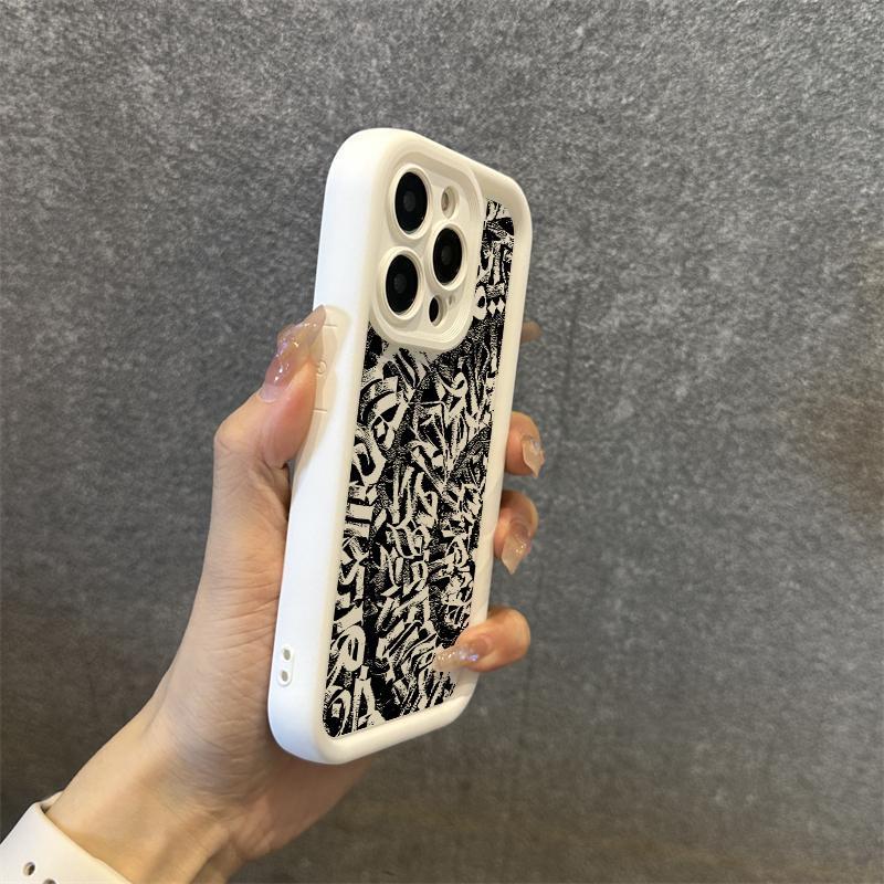 Dark Totem Pattern Silicone Phone Case for Samsung Galaxy S25 Ultra S24 FE S23 Plus S22 S21 S20 A15 A35 A54 A55 5G Soft Cover