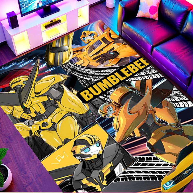 Bumblebee Print Rug, Washable Floor Carpet, For Entryway Dorm Laundry Room Office Study, Home Decor Birthday Christmas Gift