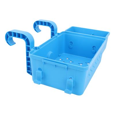 Poolside Storage Basket with Cup Holders Swimming Pool Toys Beverages Versatile     Ground Accessories