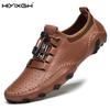 Scarpe Casual da Uomo Pelle di Mucca Sneakers Bianche Scarpe da Esterno Uomo Mocassini Vintage Slip-On Designer Piatte Tempo Libero Taglie Forti 38-47