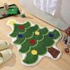 Tappeto di Natale Albero di Natale Babbo Natale Pupazzo di neve Forma Rapido Assorbimento dell'acqua Antiscivolo Supporto Capodanno Decorazione festiva Hotel Cucina Camera da letto Tappeto