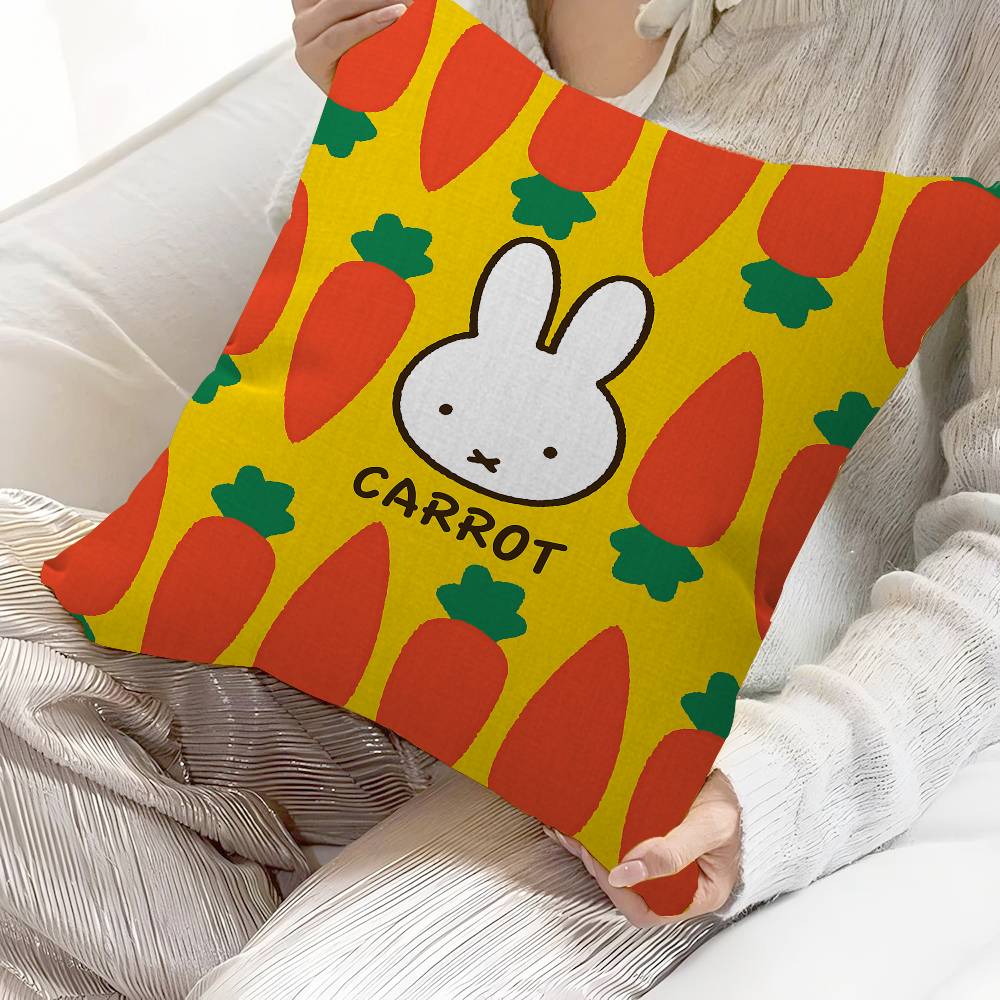 Cartoon M-miffy Cute Pillow Gifts Home Office Furnishings Bedroom Sofa Car Cushion Cover Case 45x45cm