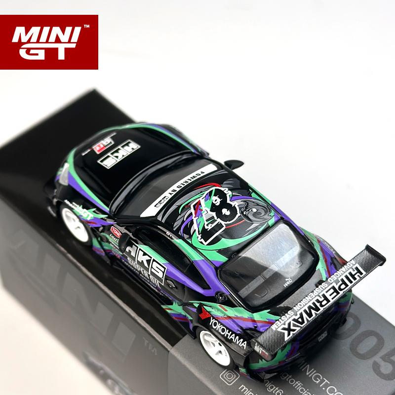 YVAZ6 MINIGT 1:64 Toyota GR86 HKS TYPE R 2022 Tokyo Auto Salon MGT Alloy Car Model 1005