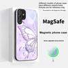 Butterfly of Ice Crystals For Samsung S25 S25 Edge S25Ultra S8 9 10 20 S21 Pro 22 Plus S23 FE S24 Ultra Magsafe Glass Phone Case