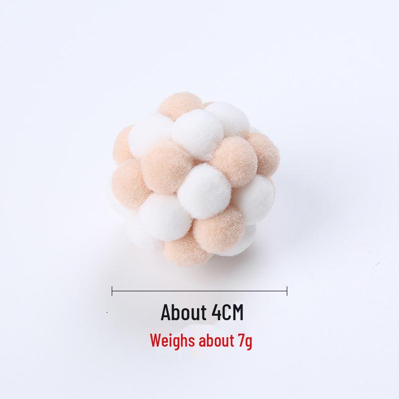 Christmas Colored Handmade Elastic Bell Ball Cat Toy – Bite-Resistant and Perfect for Self-Entertainment and Boredom Relief.