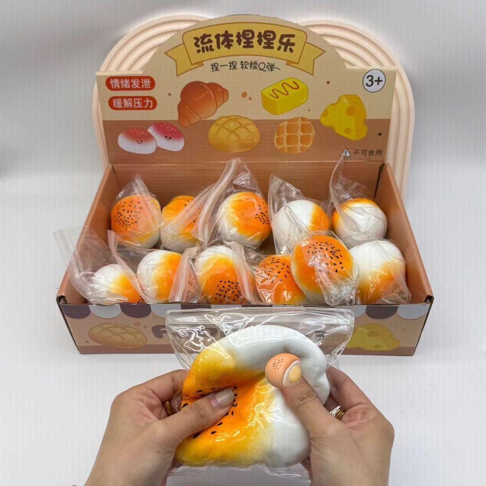 1pc Relaxed Capybara Squeeze Toy Silicone Vent Squeezing Toys Cake Food Toy  Office Workers