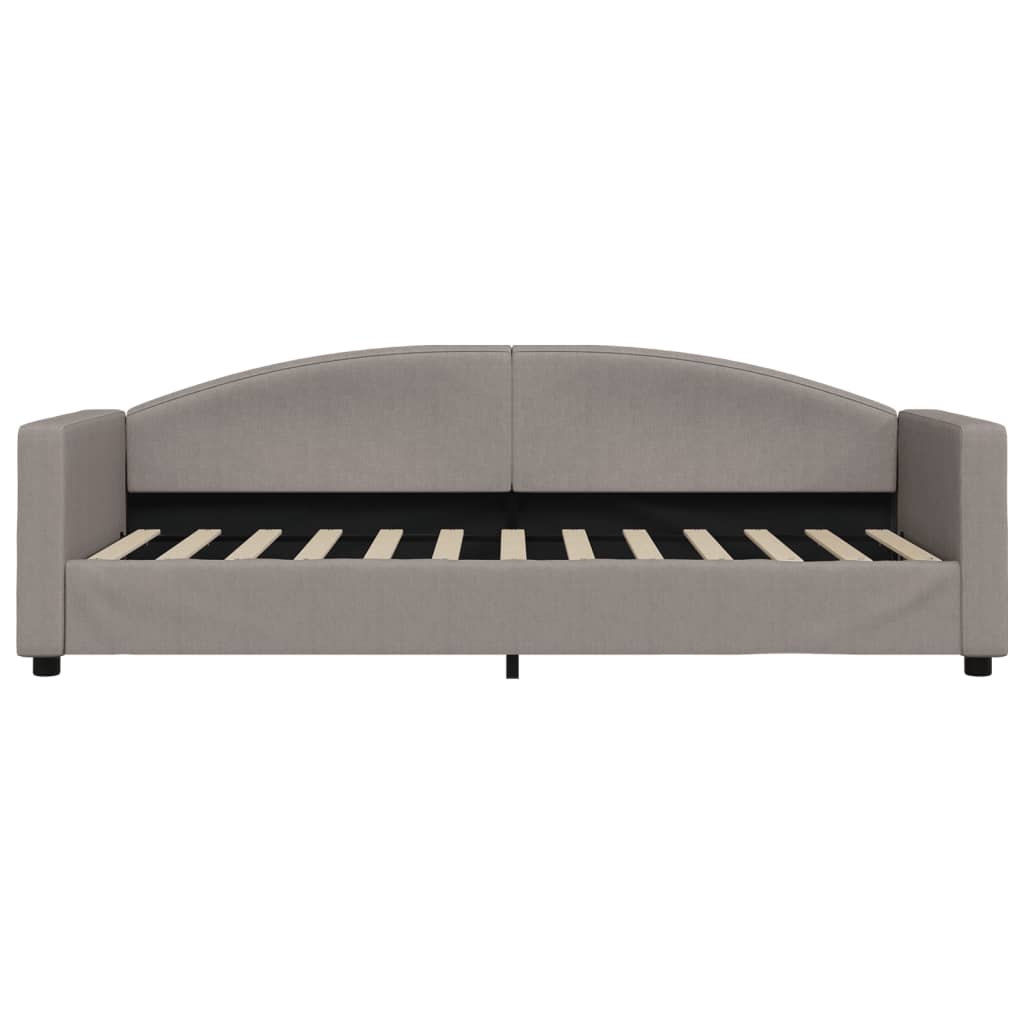 Pull Out Daybed with Drawers Taupe 80x200 Cm Fabric