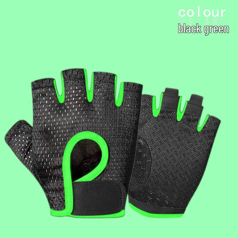 Ademende Mesh Halve Vinger Fitnesshandschoenen voor Mannen & Vrouwen - Antislip, Anti-Eelt, Ideaal voor Gym, Yoga, Fietsen en Sport
