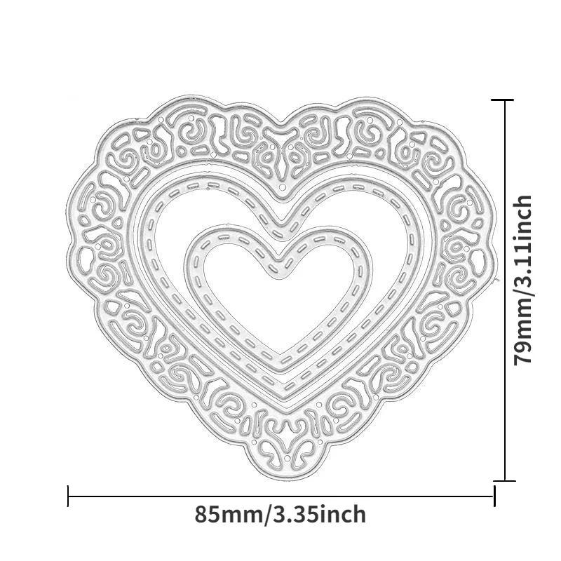 Love Heart Lace Metal Cutting Dies Stencils for DIY Scrapbooking/photo Album Decorative Embossing DIY Paper Cards