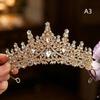 Bling Rhinestone Bridal Wedding Crown Princess Style Tiara Elegant Bridal Headwear for Prom Pageant Wedding