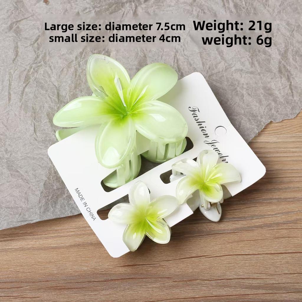 Plumeria Hair Claw Clip for Women Retro Flower Hair Grip for Half Up, Side or Back Hairstyles