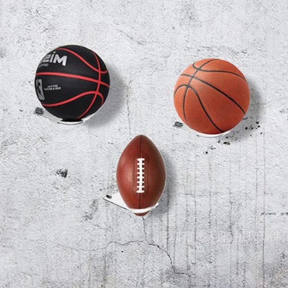 Transparent Basketball Bracket Holds Space Saving Soccer Display Rack  Volleyball Rugby