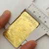 Chinese Baifu Cube, Chinese Zodiac, Year of the Tiger, Animal Commemorative Medal, Golden Tiger at the Door, Gold Plated Coin
