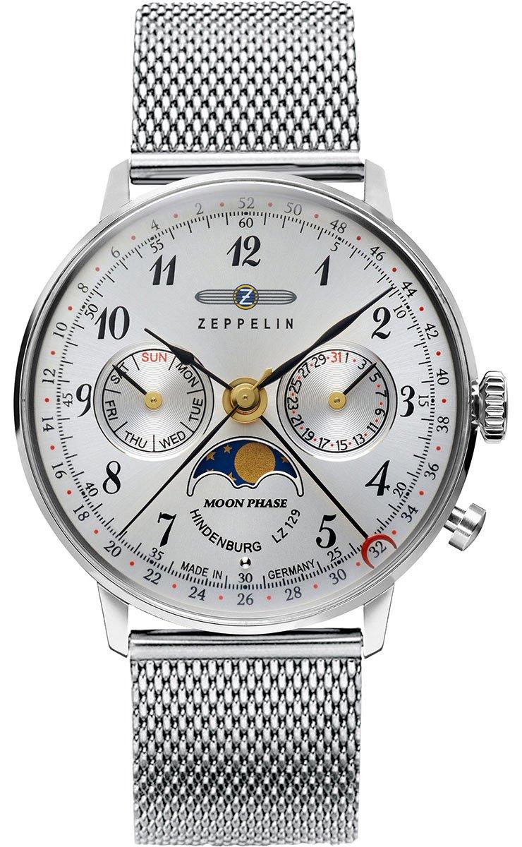 

Часы Zeppelin Hindenburg Quartz Unisex, серебристые, 7037M-1 [Товар]