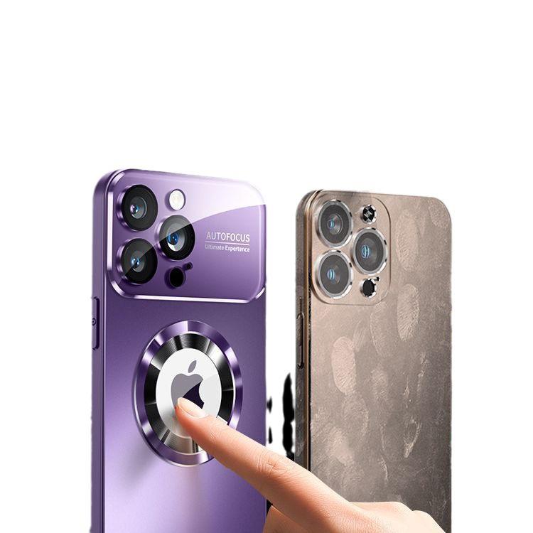 iPhone 15 AG jäätunud suure aknaga magnetilise iminapaga kaitseümbris Apple 14 Pro/12P jaoks