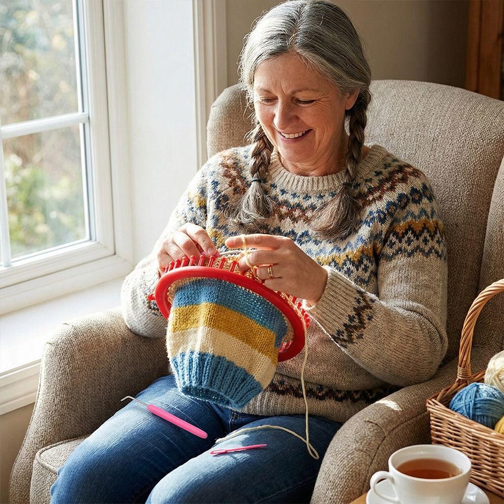 Round Stitching Knitting Machine  Weaving Scarf Sweater Hat Shawl