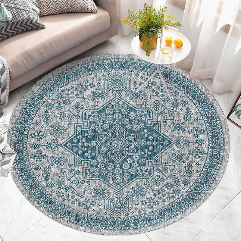 Kulatá podlahová rohož Koberec do obývacího pokoje Skandinávská výzdoba ložnice Plyšový koberec Velká plocha